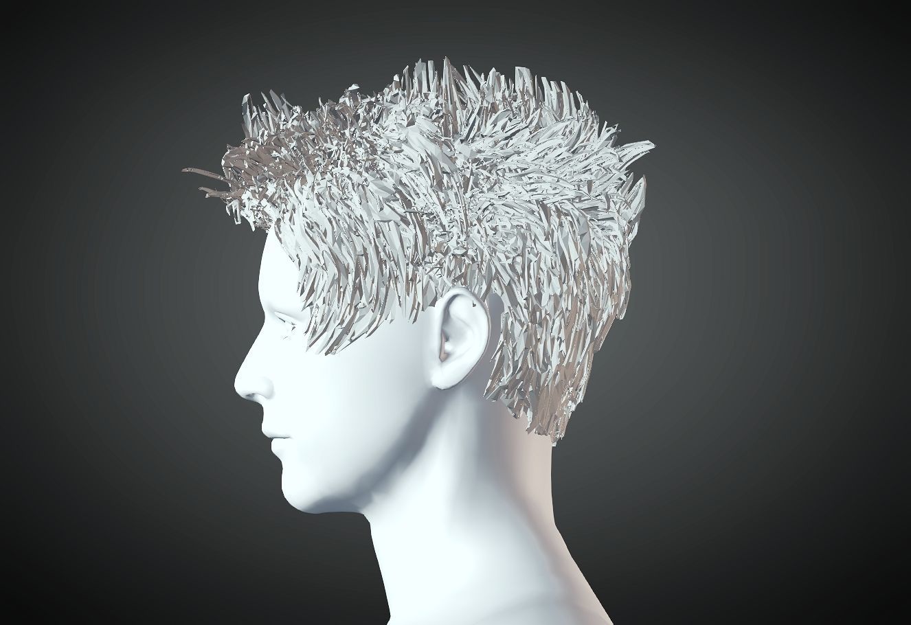 3D Hair style for Man 74 3D model 3D print model_1