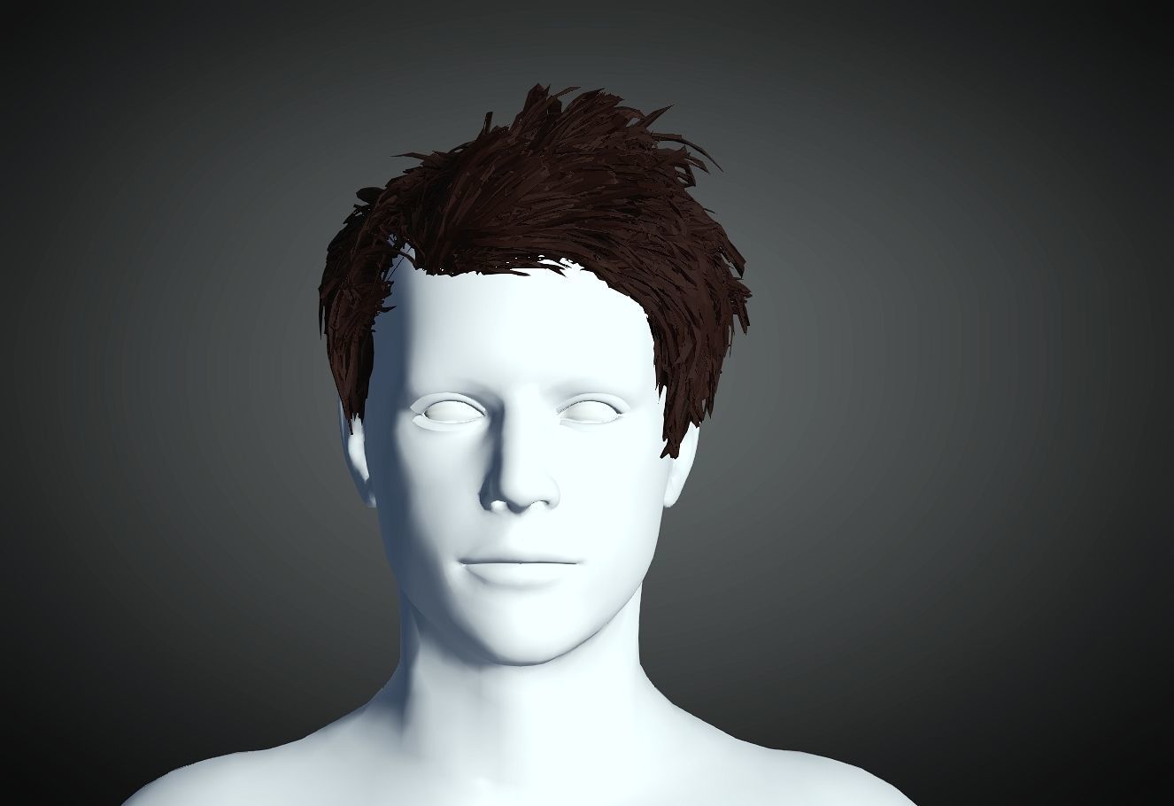 3D Hair style for Man 74 3D model 3D print model_2