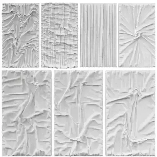 Original Abstract Textured Wall Painting 3D model