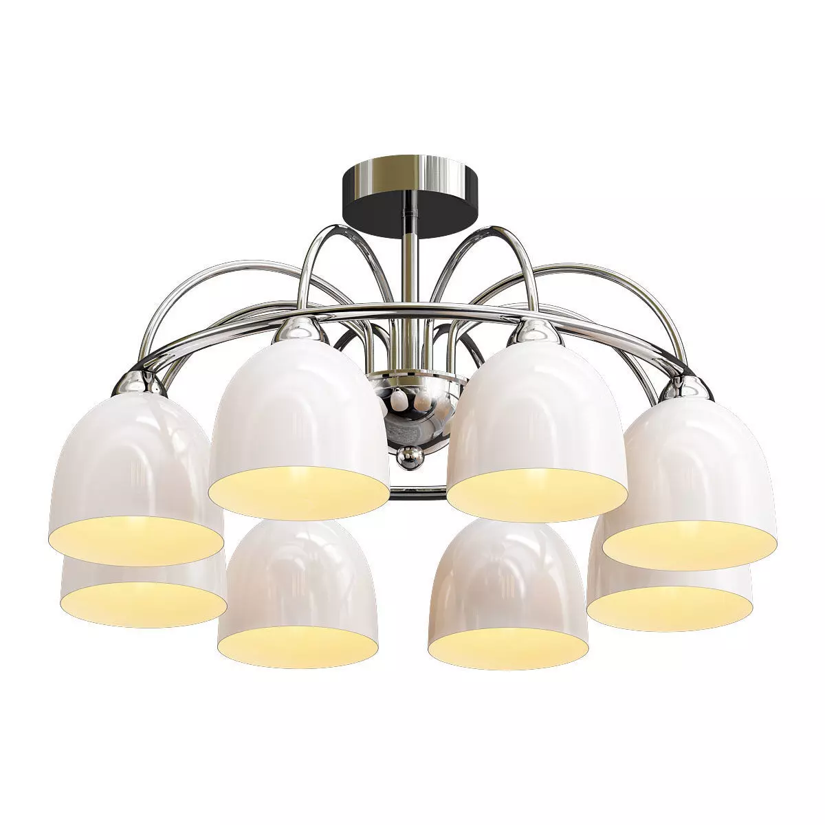 artee ceiling light fixture with six lamps 3D model