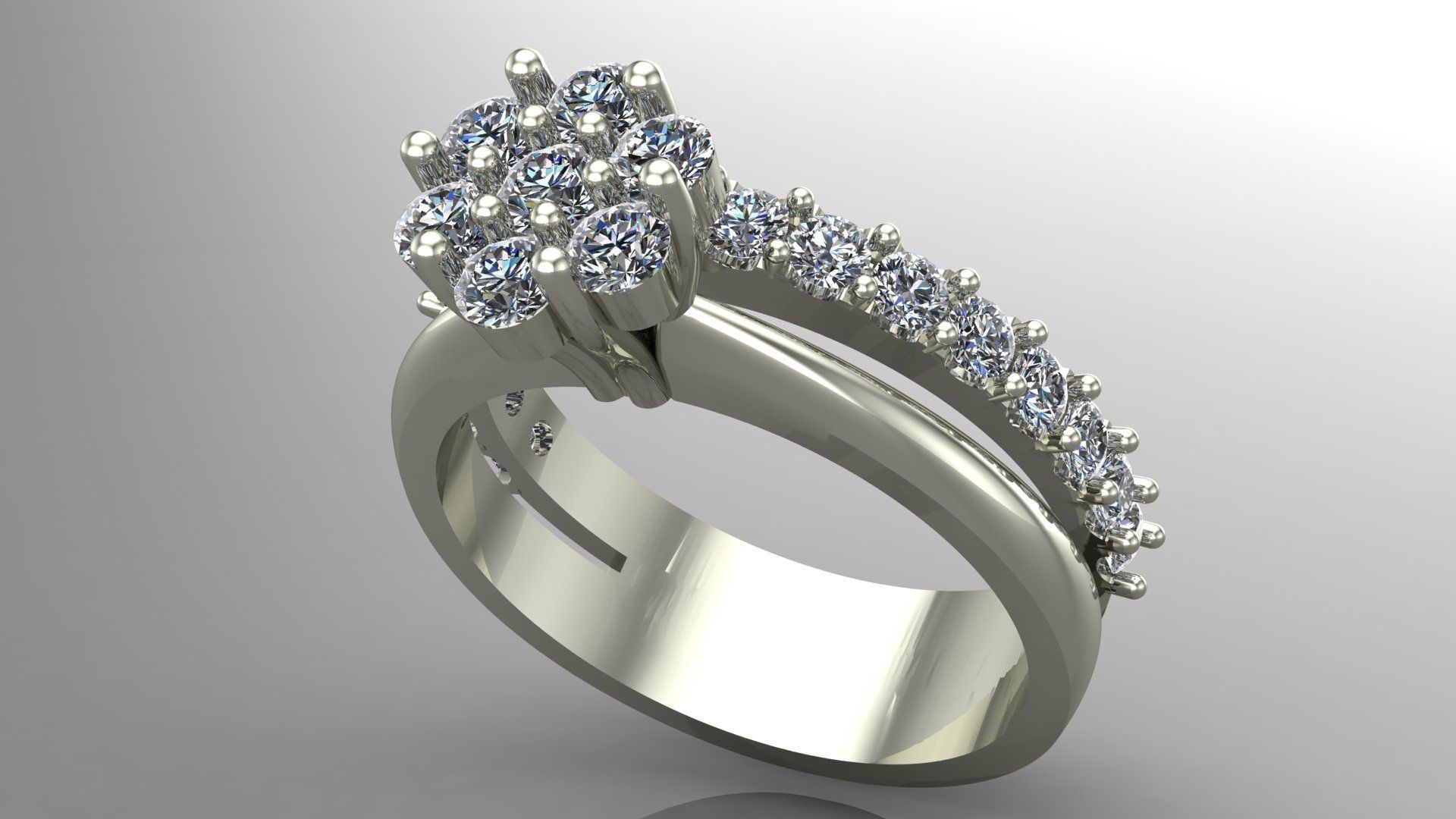 engagement ring 3D print model_1