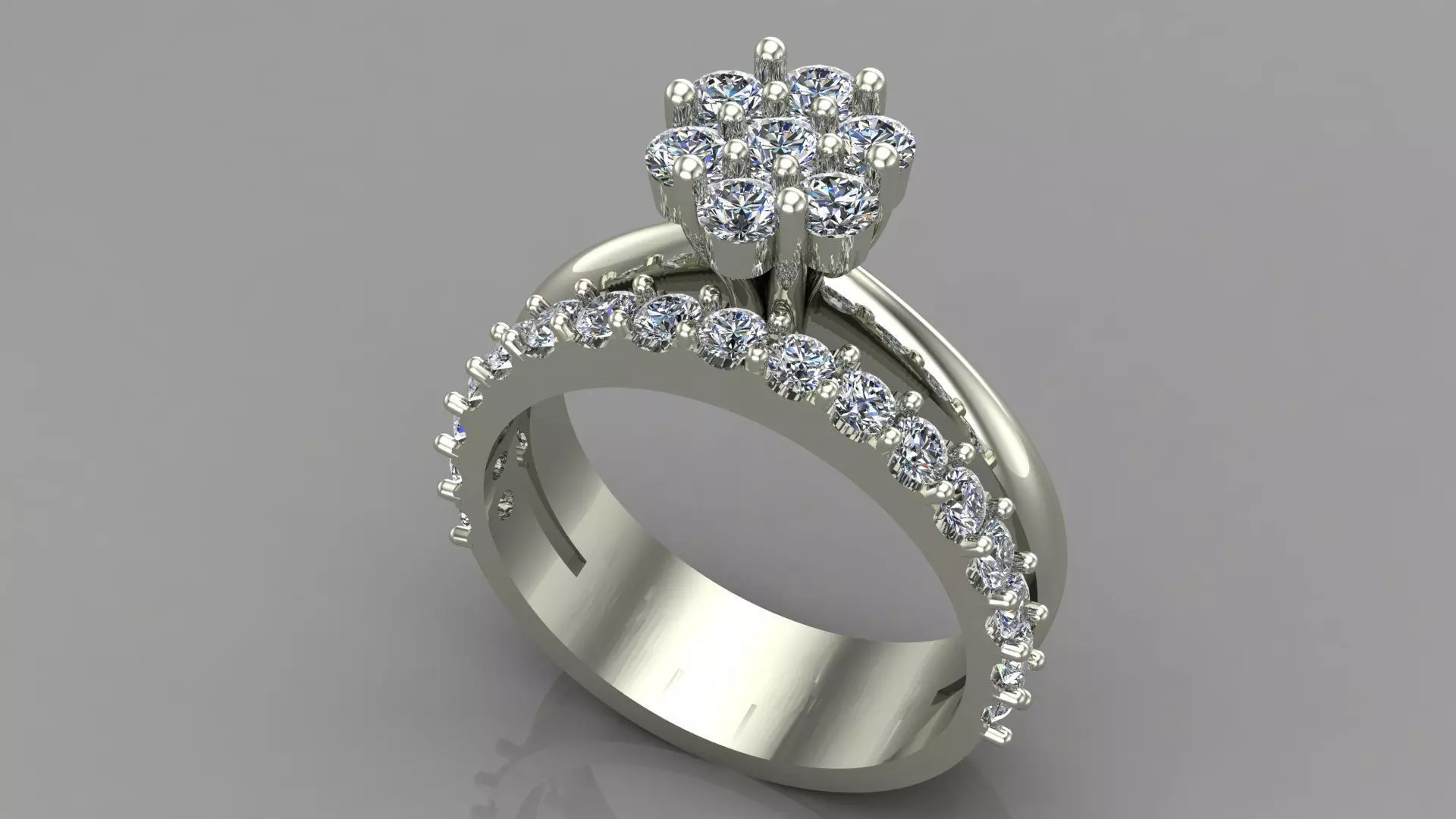 engagement ring 3D print model_0