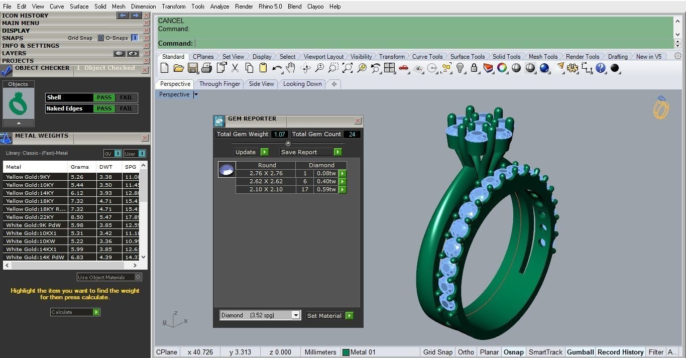 engagement ring 3D print model_4