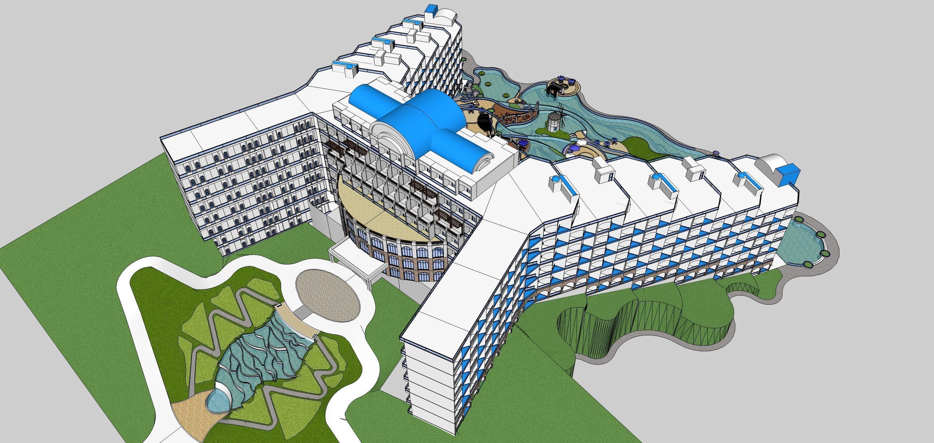 Sketchup Hotel 188 3D model_11