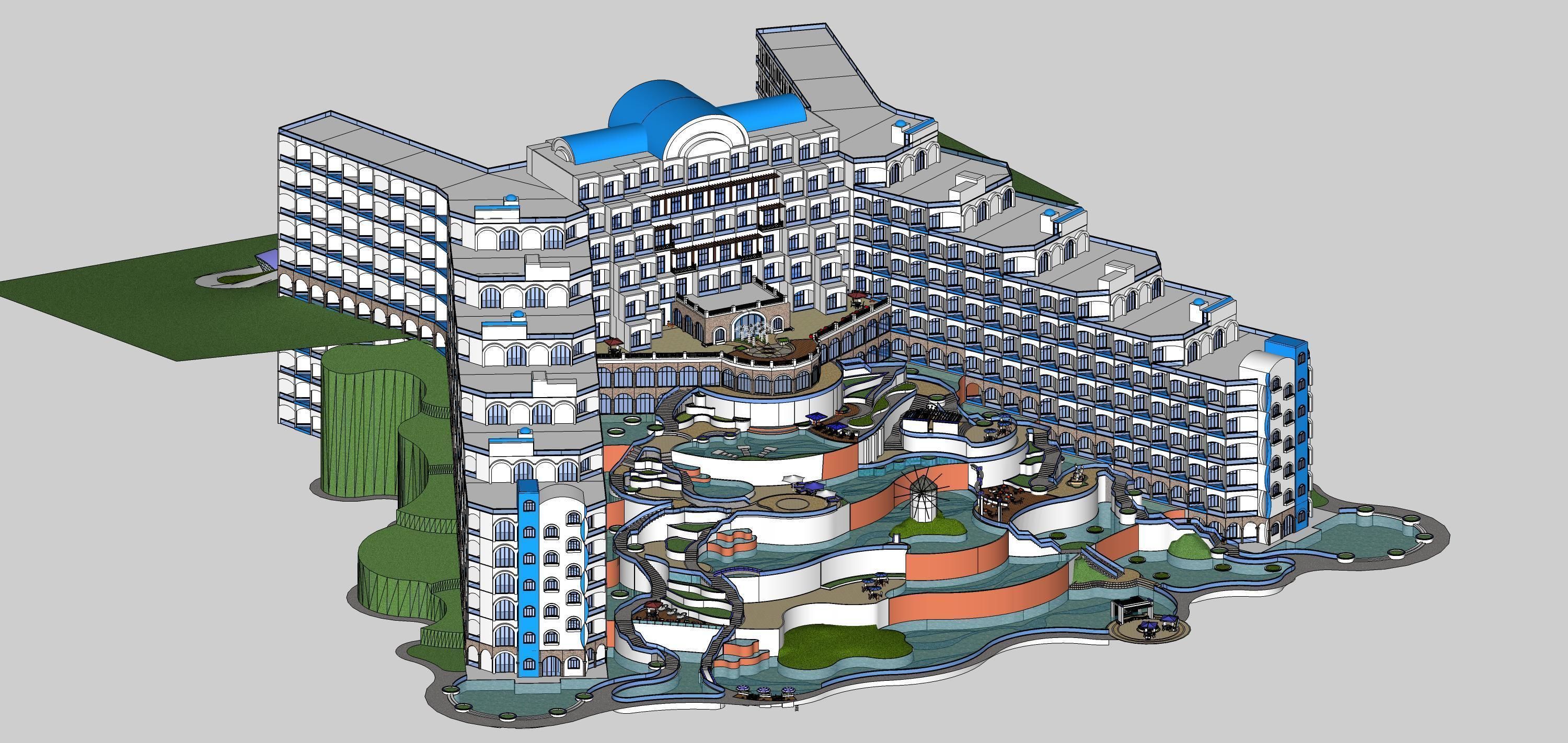 Sketchup Hotel 188 3D model_14