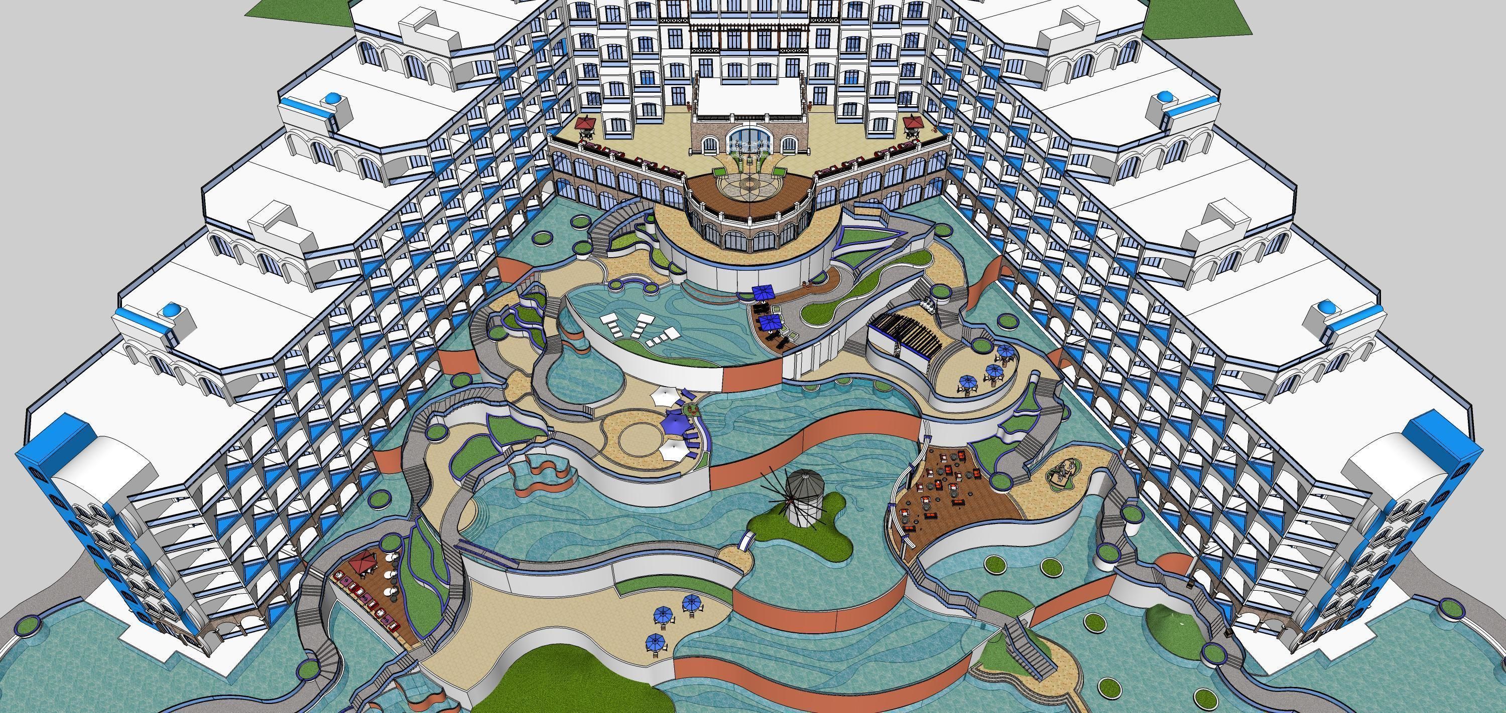 Sketchup Hotel 188 3D model_9