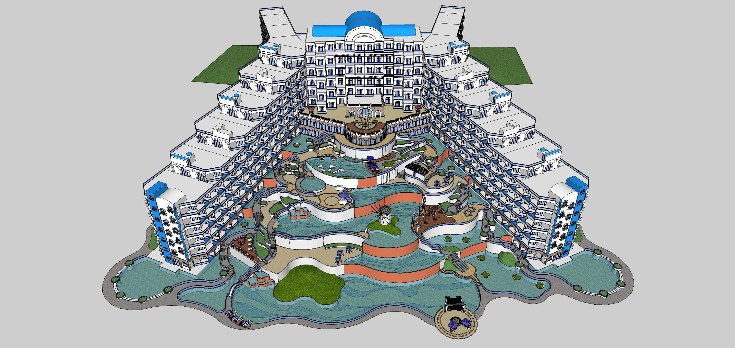 Sketchup Hotel 188 3D model_6