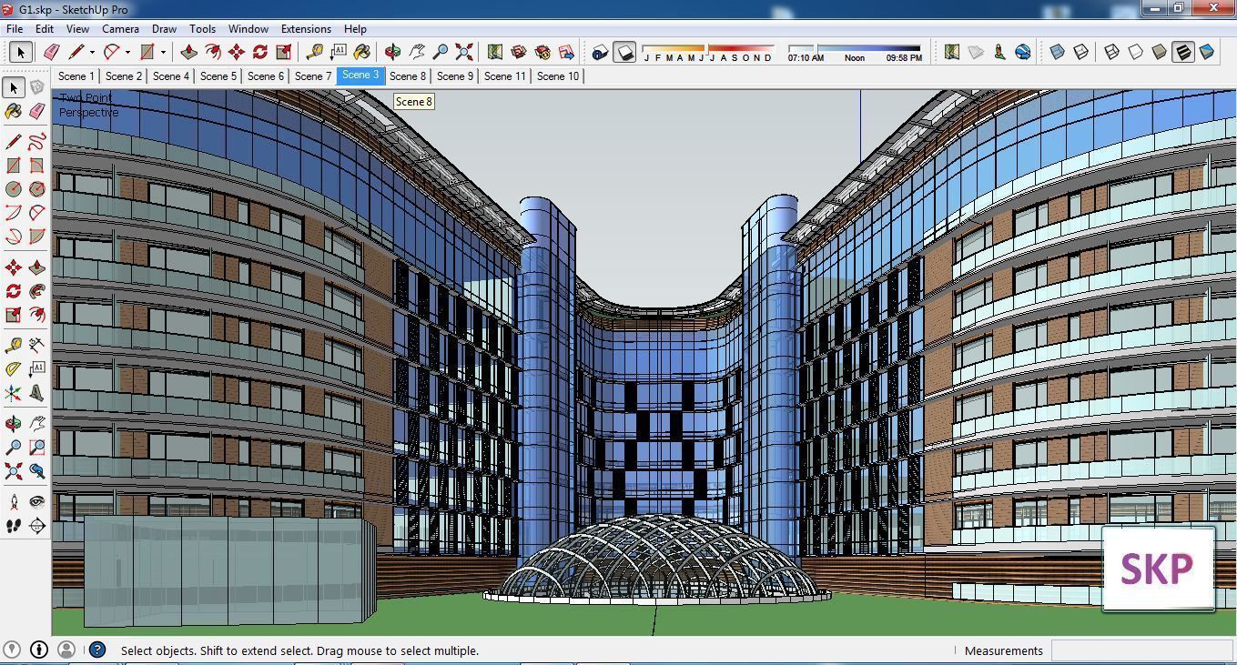 Sketchup Hotel G1 3D model_2