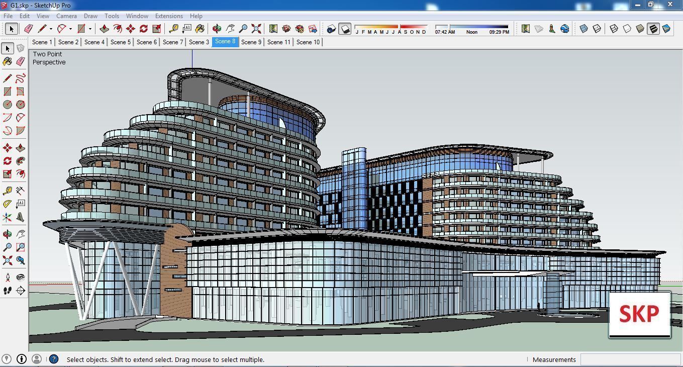 Sketchup Hotel G1 3D model_1