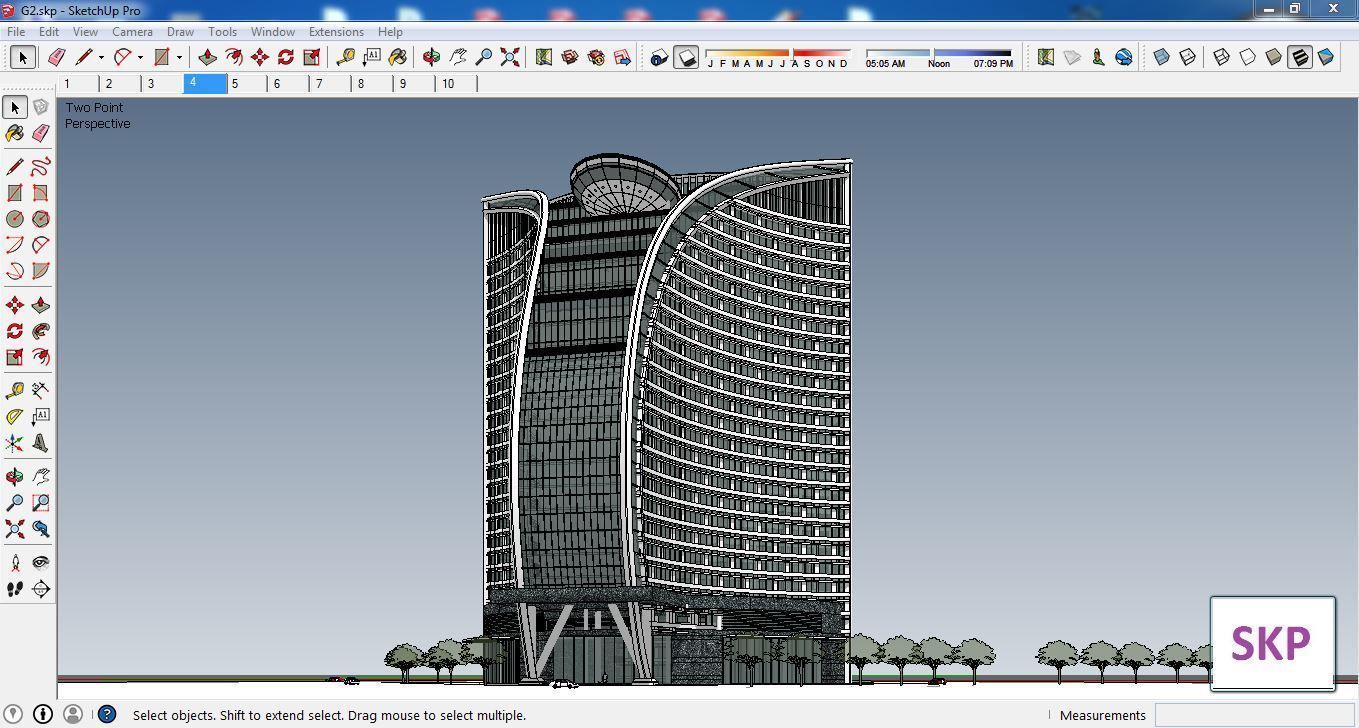 Sketchup Hotel G2 3D model_1