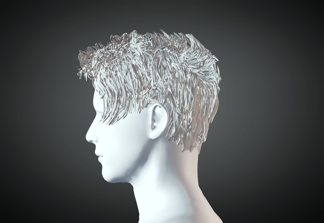 3D Hair style for Man 77 3D model 3D print model_1