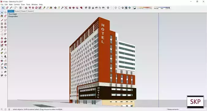 Sketchup Hotel H1