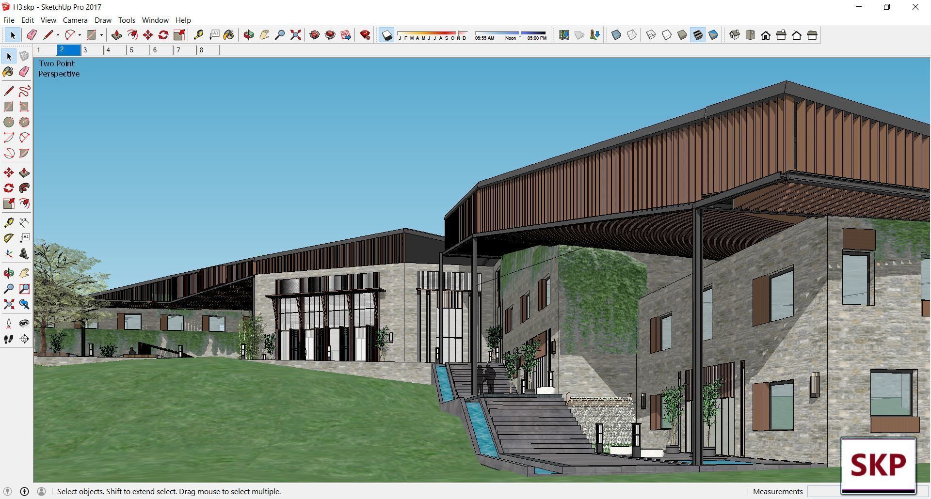 Sketchup Hotel H3 3D model_2