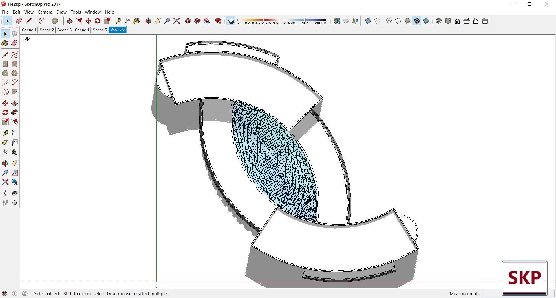 Sketchup Hotel H4 3D model_3