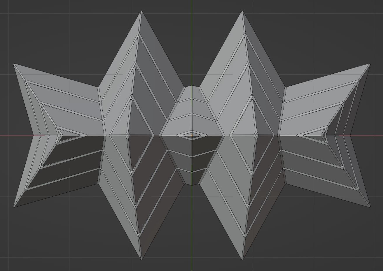 Futuristic Pyramidal Build Two Peaks Low-poly 3D model_40