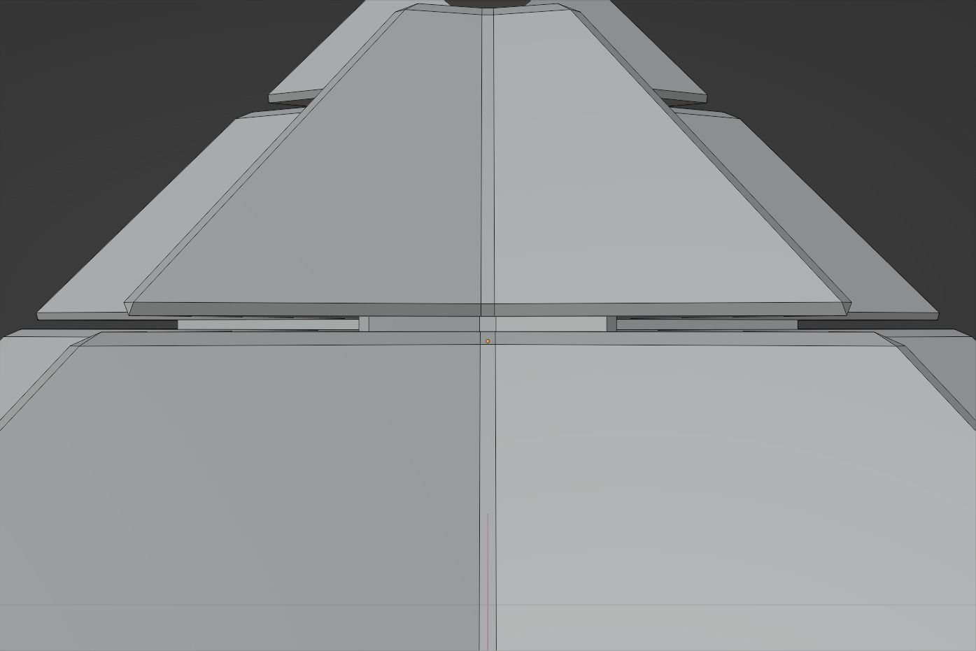 Futuristic Pyramidal Build Two Peaks Low-poly 3D model_31