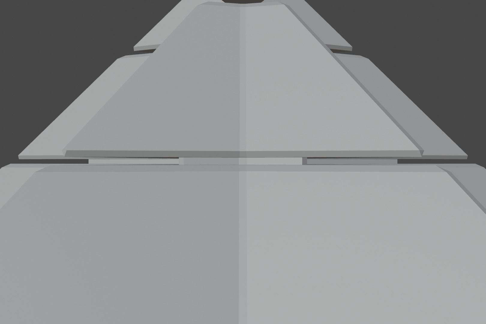 Futuristic Pyramidal Build Two Peaks Low-poly 3D model_30