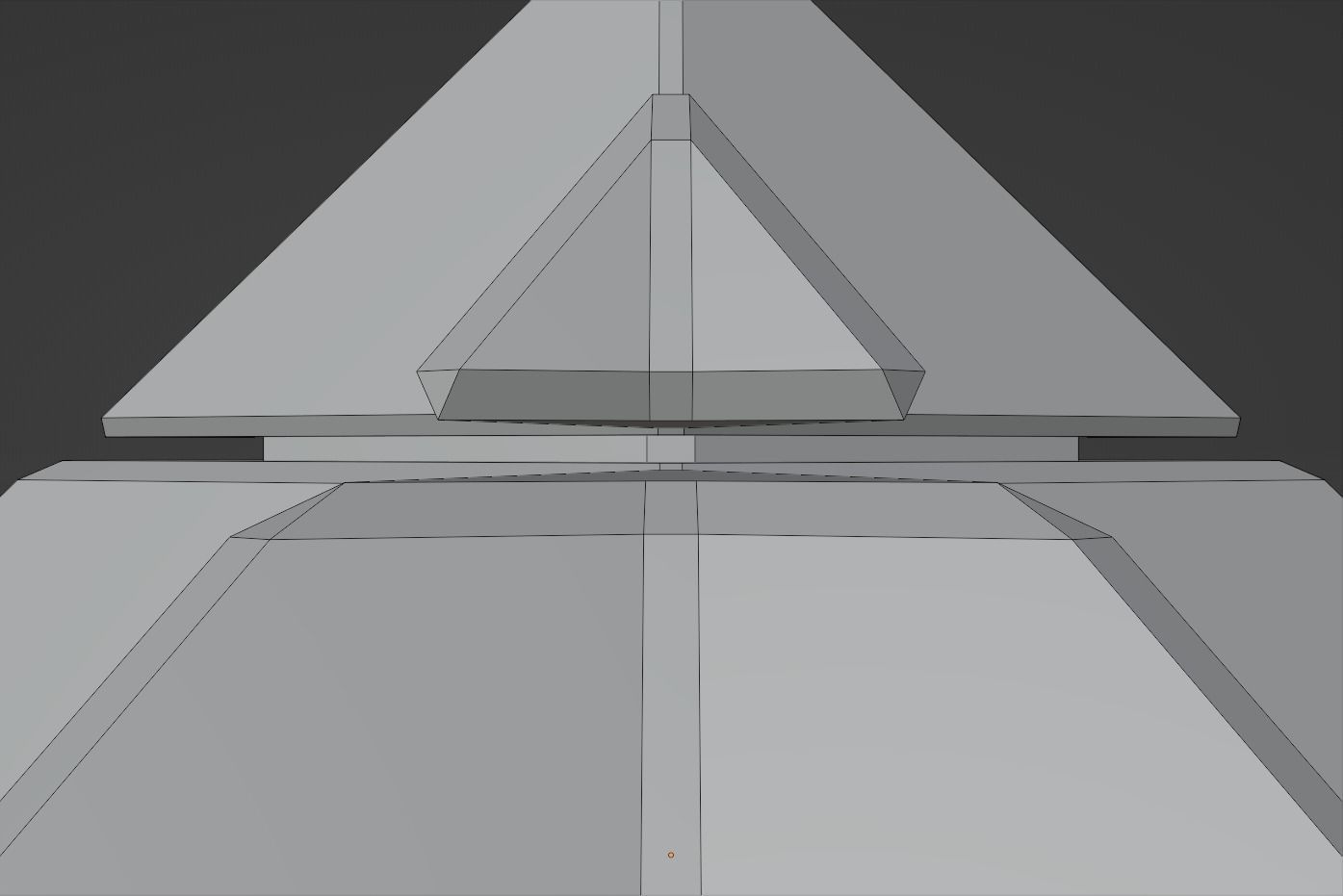 Futuristic Pyramidal Build Two Peaks Low-poly 3D model_37