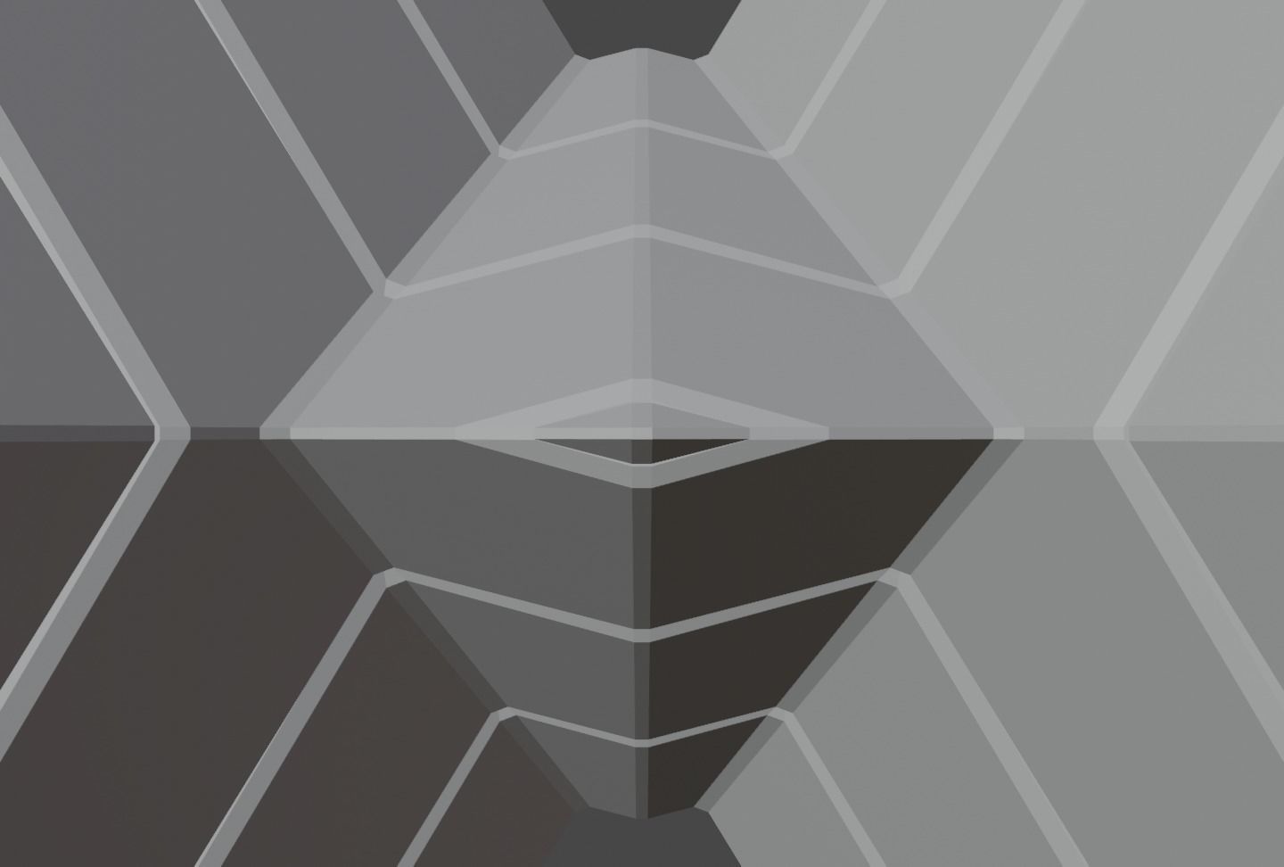 Futuristic Pyramidal Build Two Peaks Low-poly 3D model_45