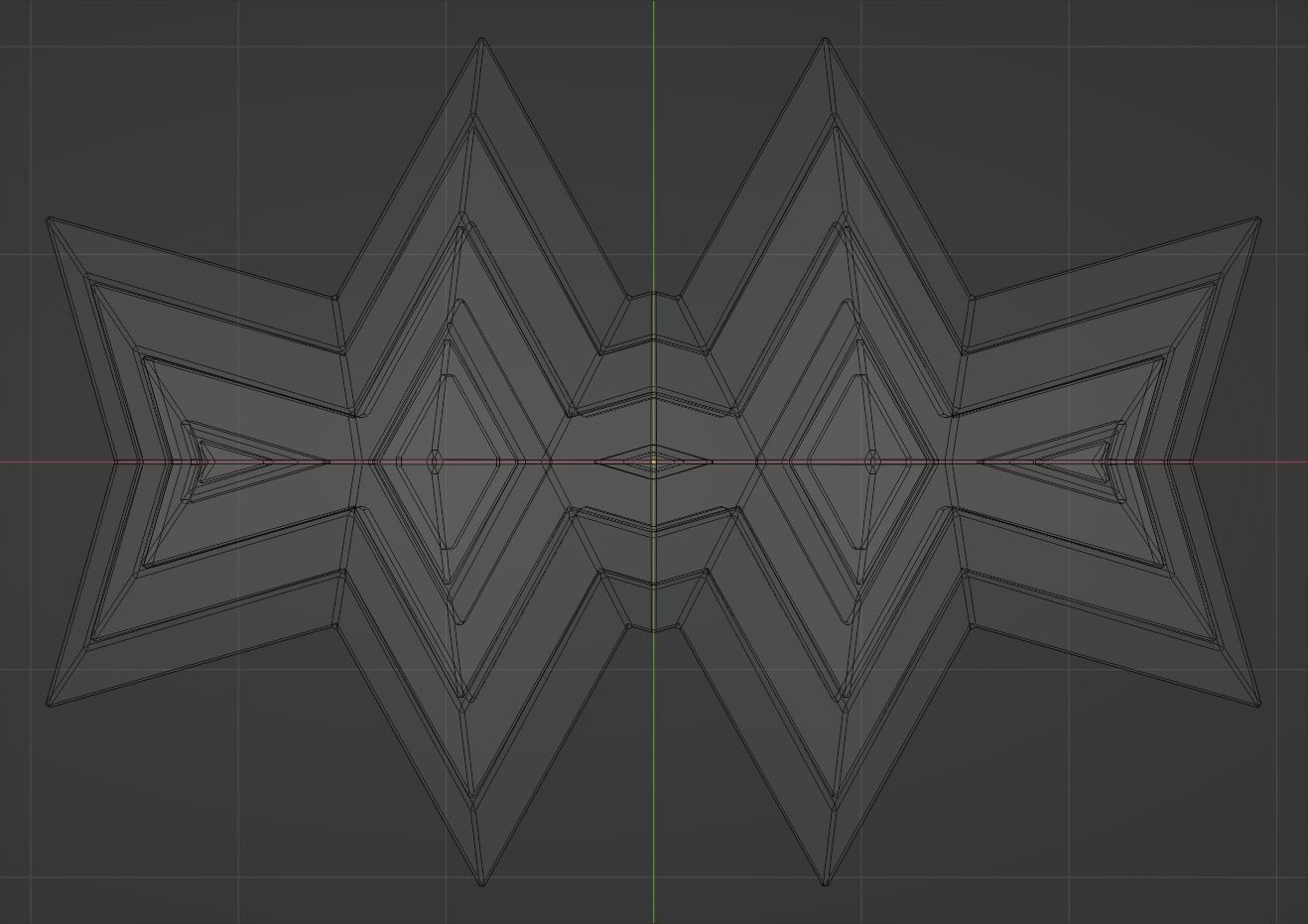 Futuristic Pyramidal Build Two Peaks Low-poly 3D model_41