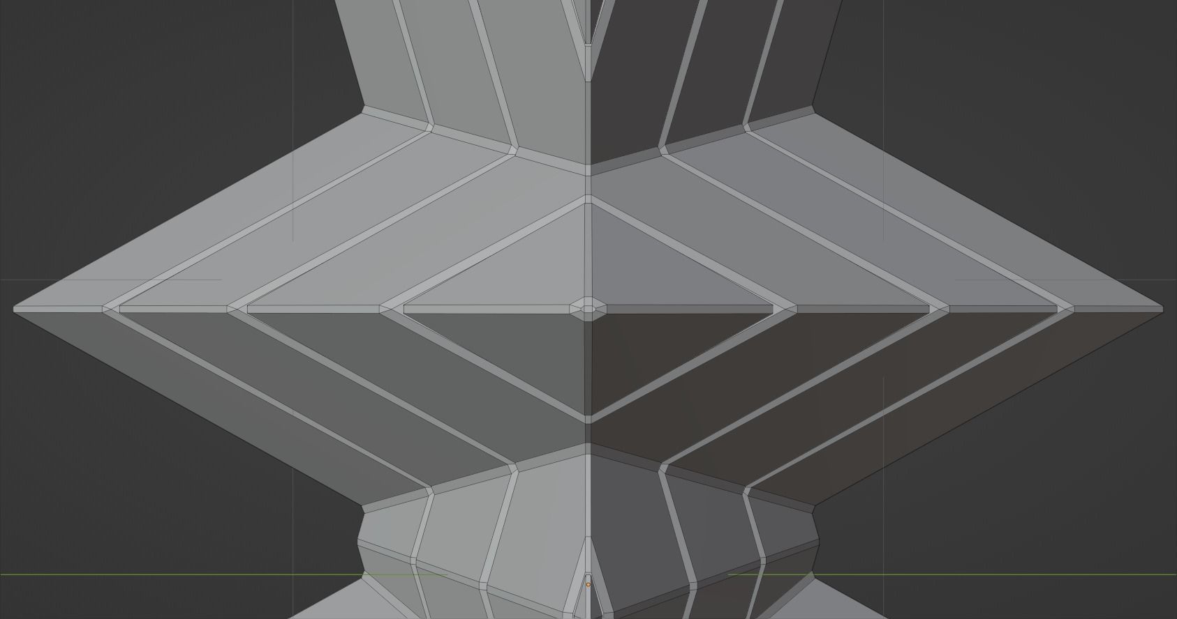 Futuristic Pyramidal Build Two Peaks Low-poly 3D model_58