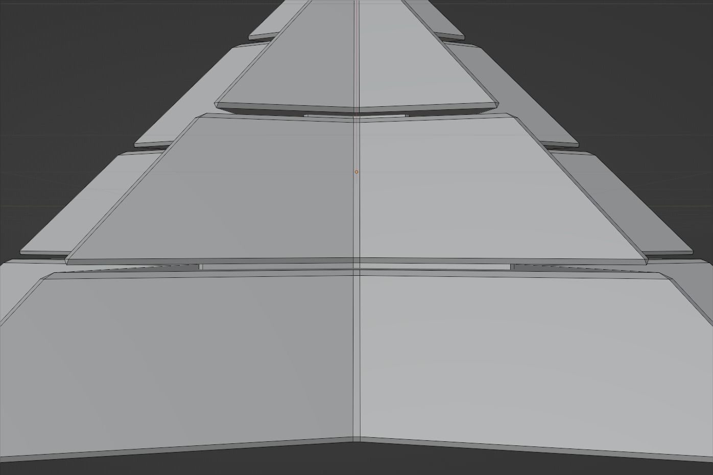 Futuristic Pyramidal Build Two Peaks Low-poly 3D model_22