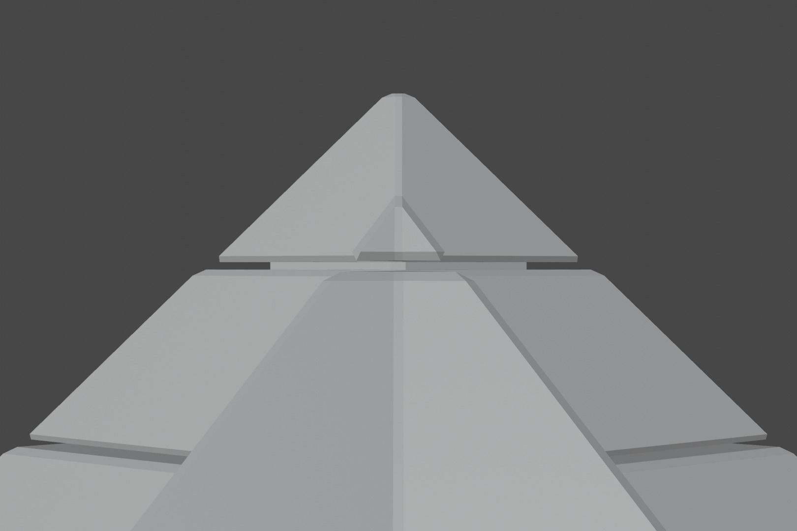 Futuristic Pyramidal Build Two Peaks Low-poly 3D model_33