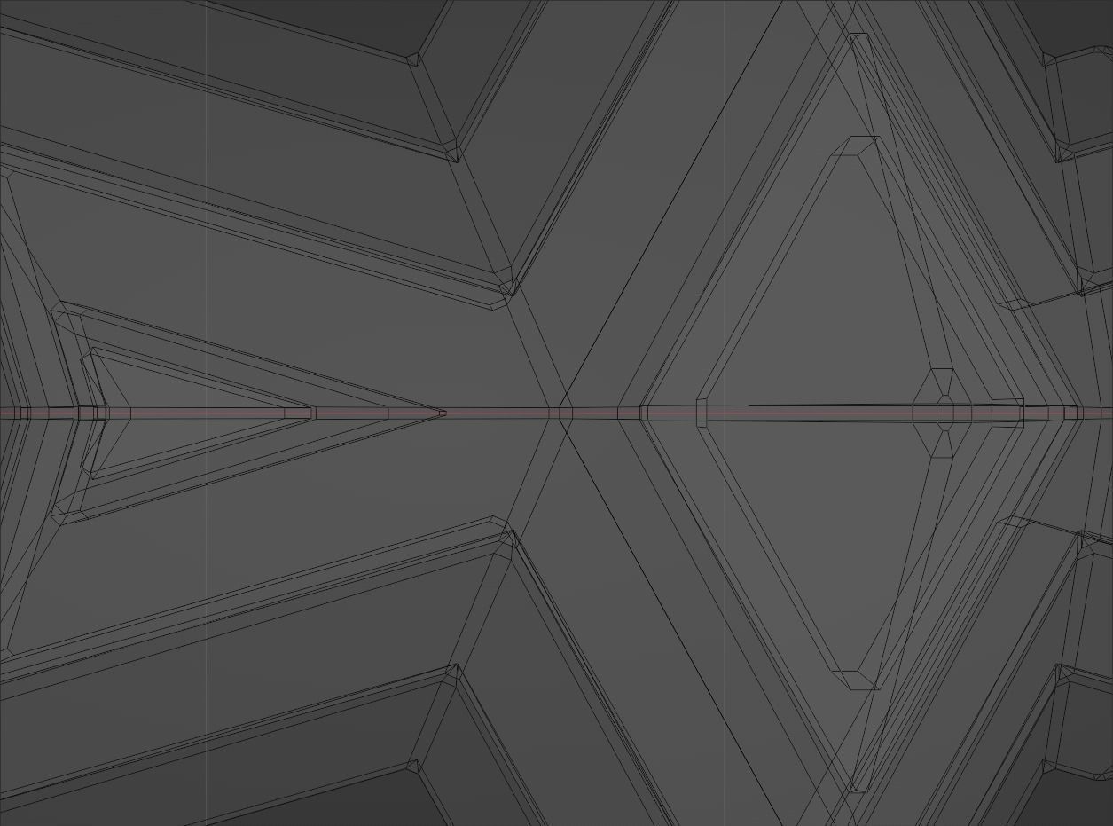 Futuristic Pyramidal Build Two Peaks Low-poly 3D model_44