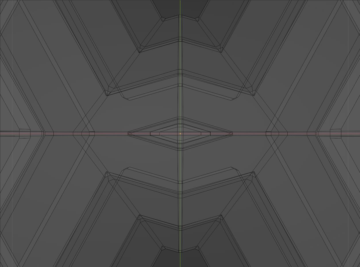 Futuristic Pyramidal Build Two Peaks Low-poly 3D model_47