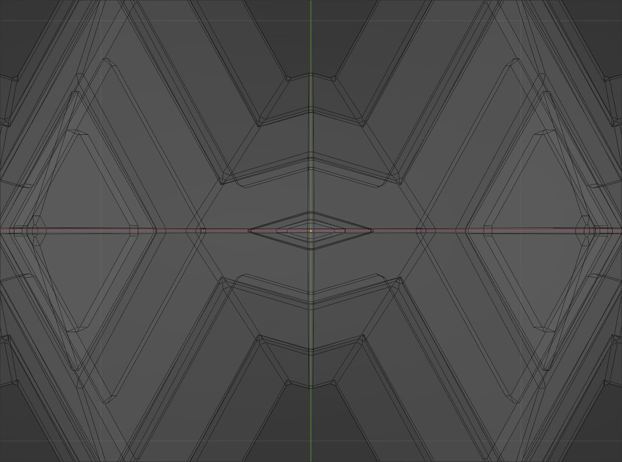 Futuristic Pyramidal Build Two Peaks Low-poly 3D model_56