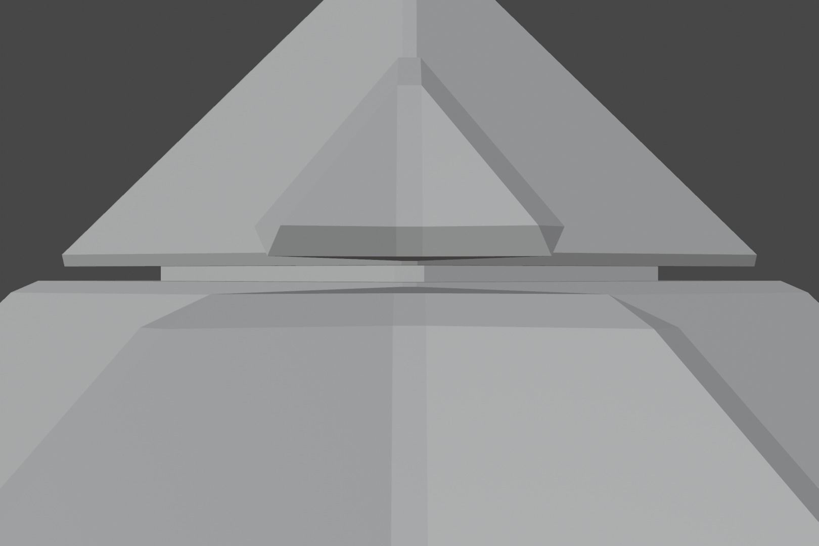 Futuristic Pyramidal Build Two Peaks Low-poly 3D model_36