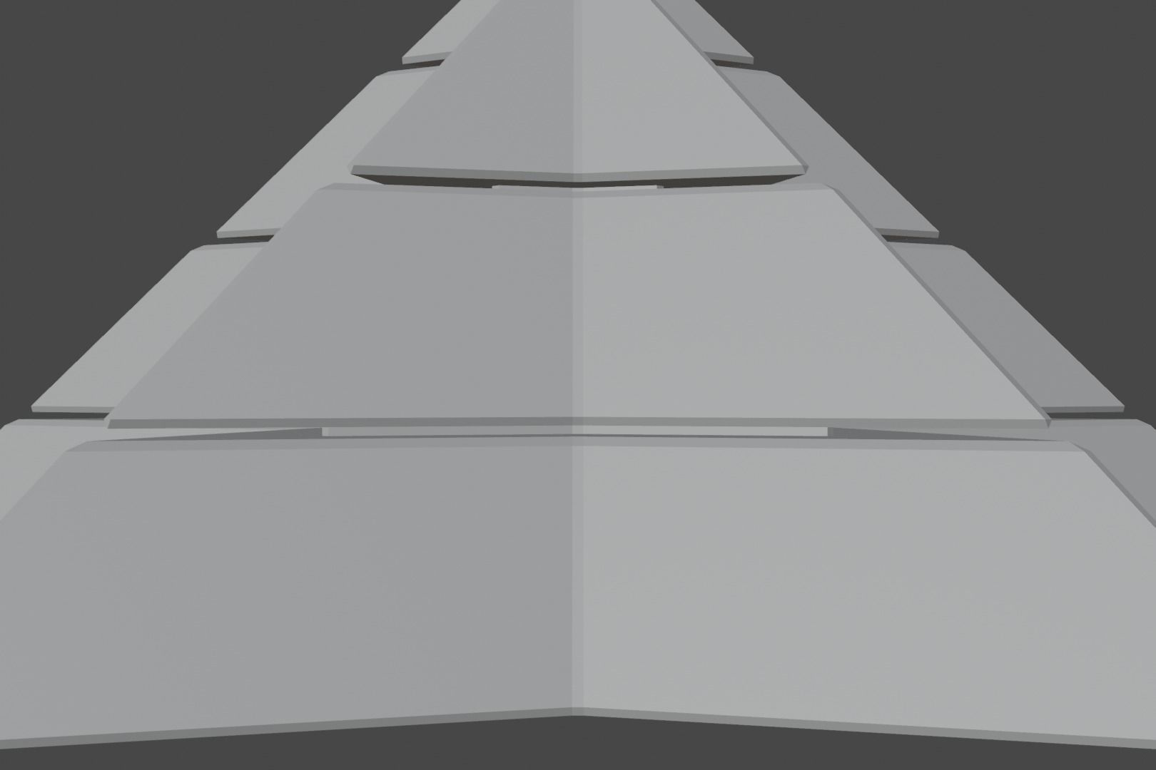 Futuristic Pyramidal Build Two Peaks Low-poly 3D model_21