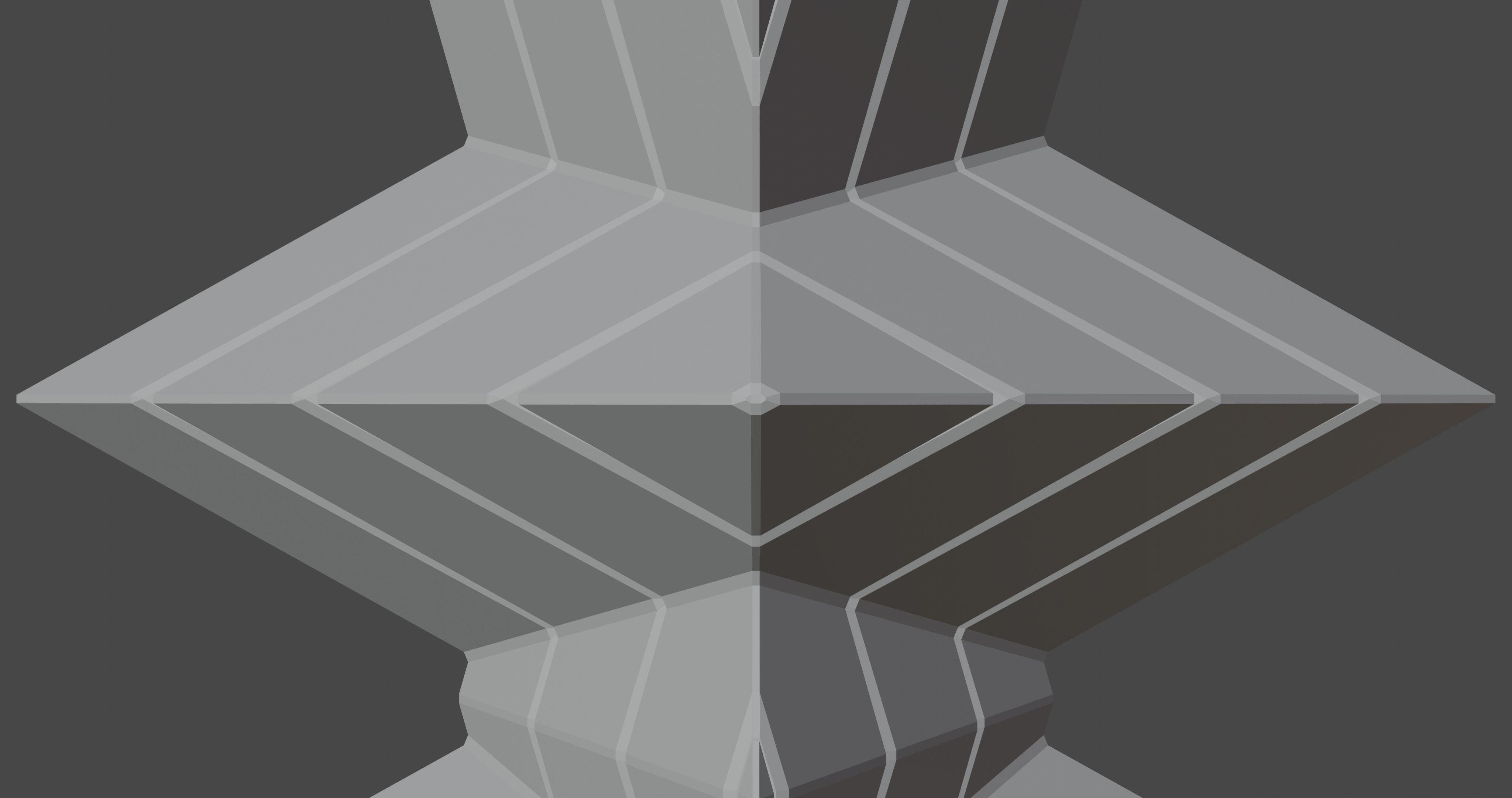 Futuristic Pyramidal Build Two Peaks Low-poly 3D model_57