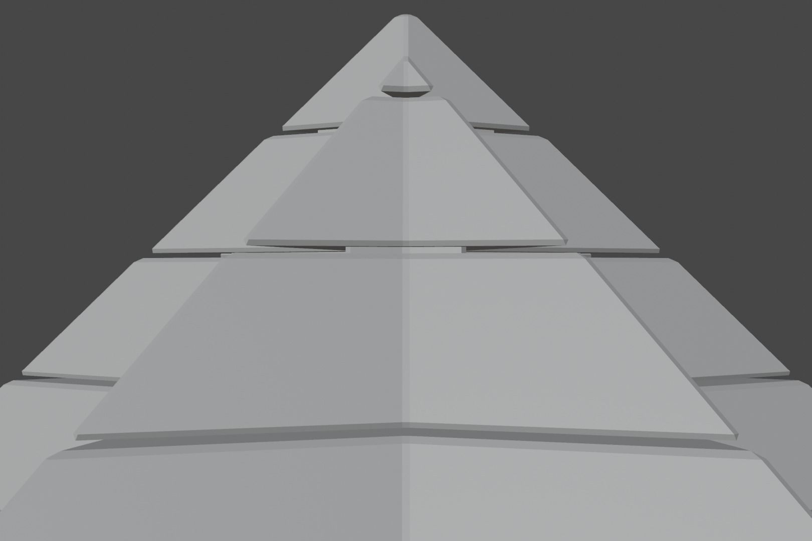 Futuristic Pyramidal Build Two Peaks Low-poly 3D model_24