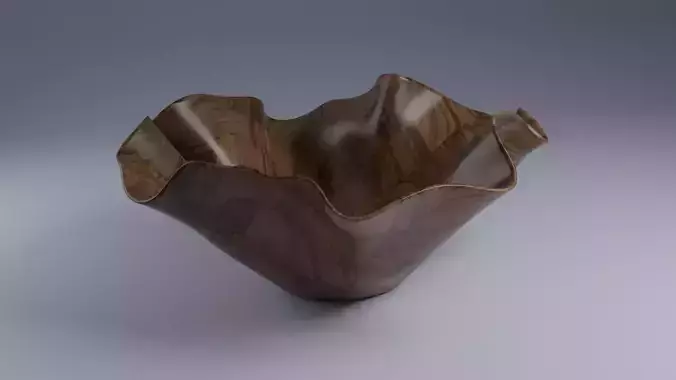 Wooden fruit bowl