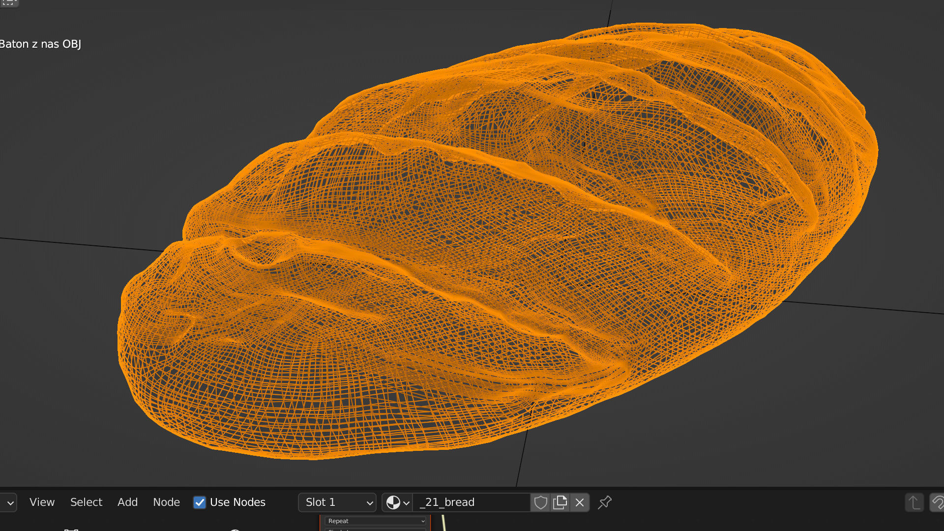 Sliced loaf or dark black bread with seeds baked products 3D model_6
