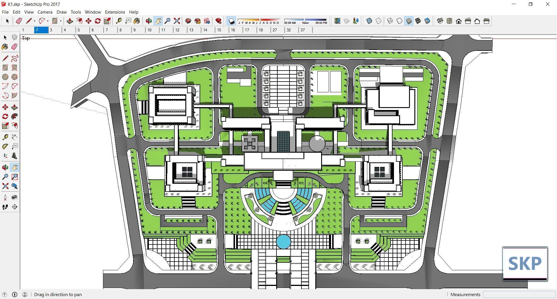 Sketchup Hotel K1 3D model_1