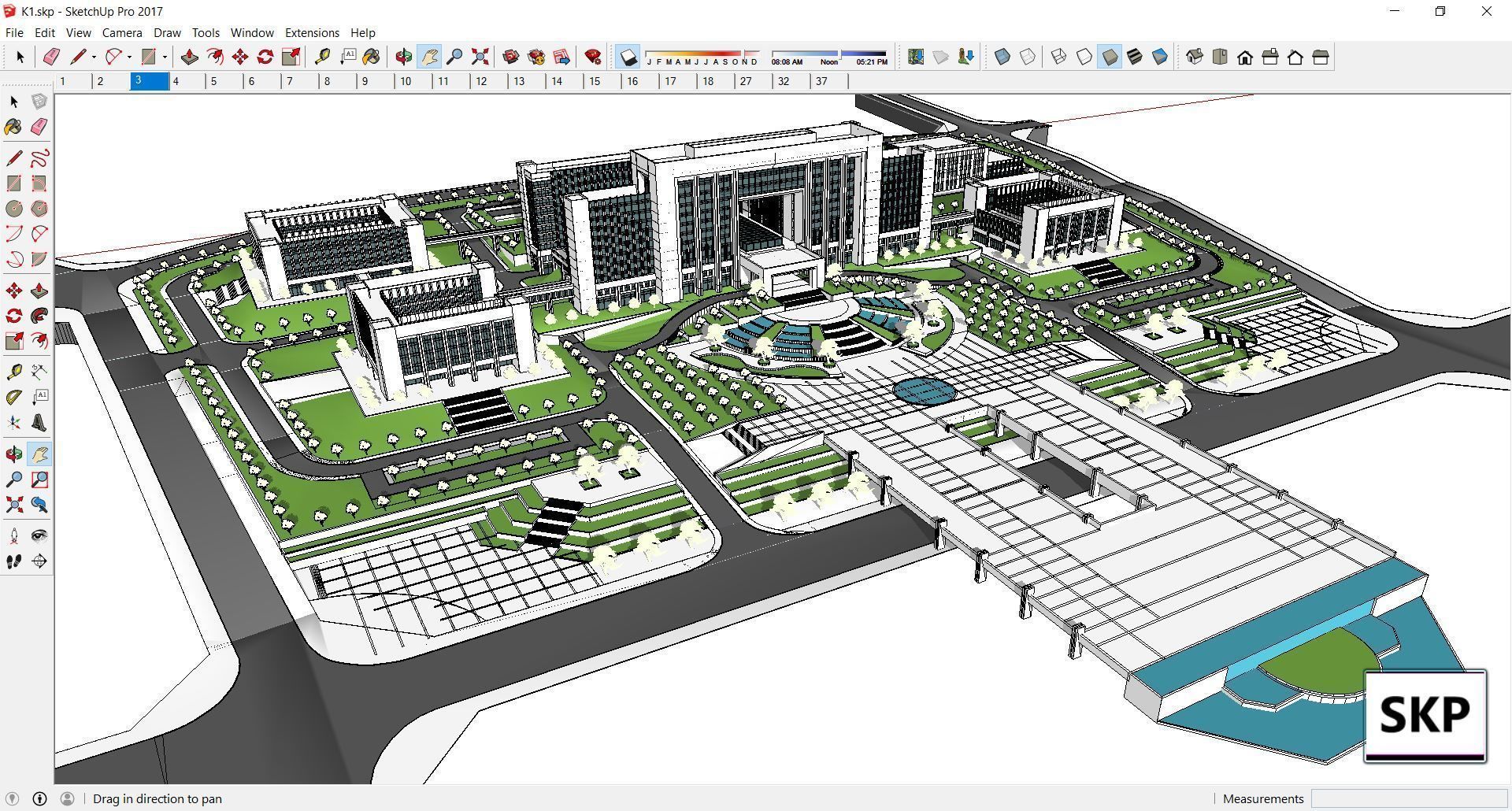 Sketchup Hotel K1 3D model_2