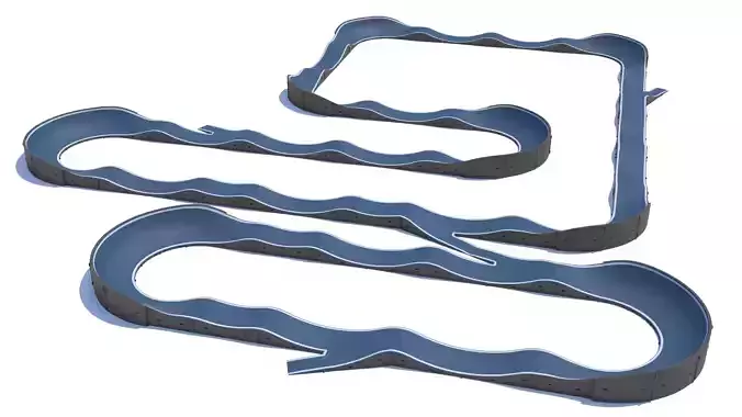Pump Track Modular 3D model