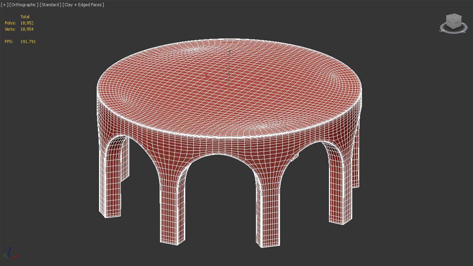 Villa Round Coffee Table 3D model_4