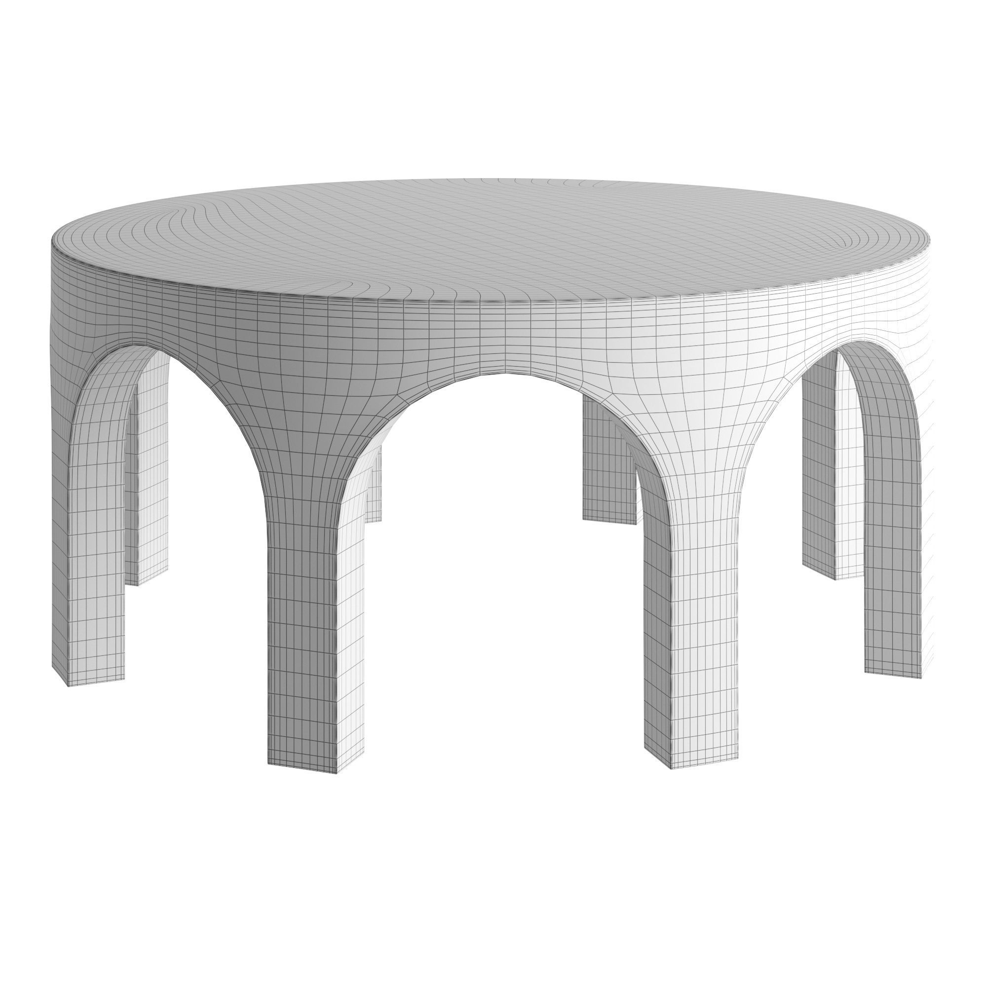 Villa Round Coffee Table 3D model_2