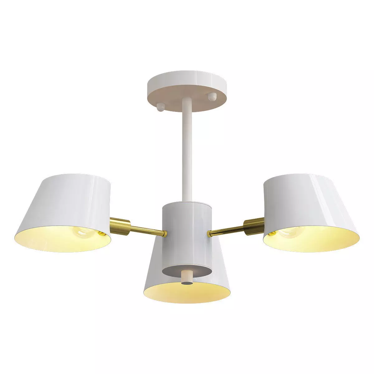 lumion ceiling light with three lamps 3D model_0