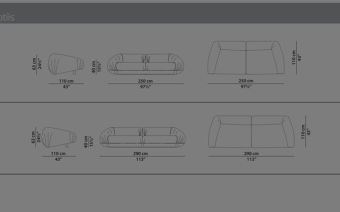 Fold Sofa by Baxter 3D model 4