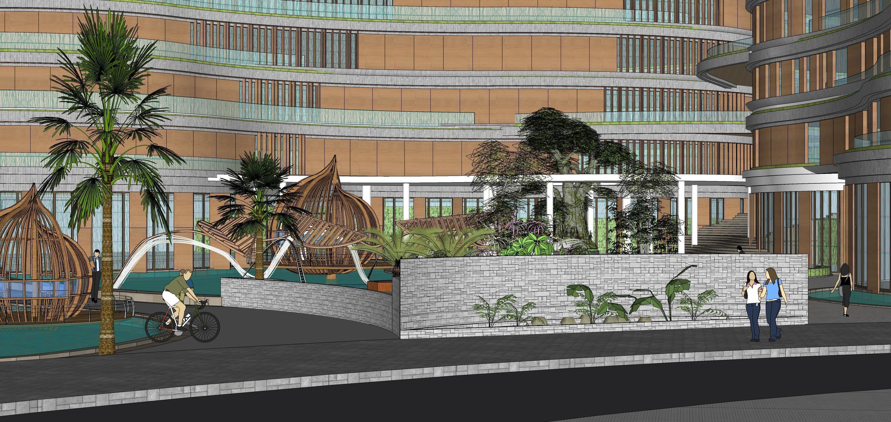 Sketchup Hotel T2 3D model_6