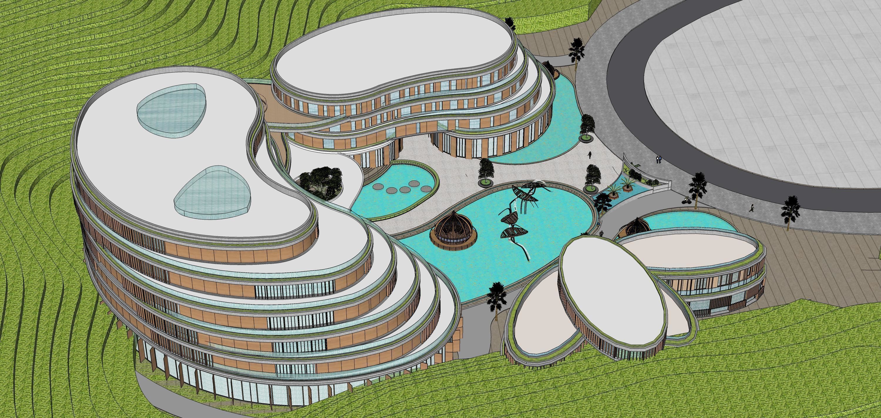 Sketchup Hotel T2 3D model_2