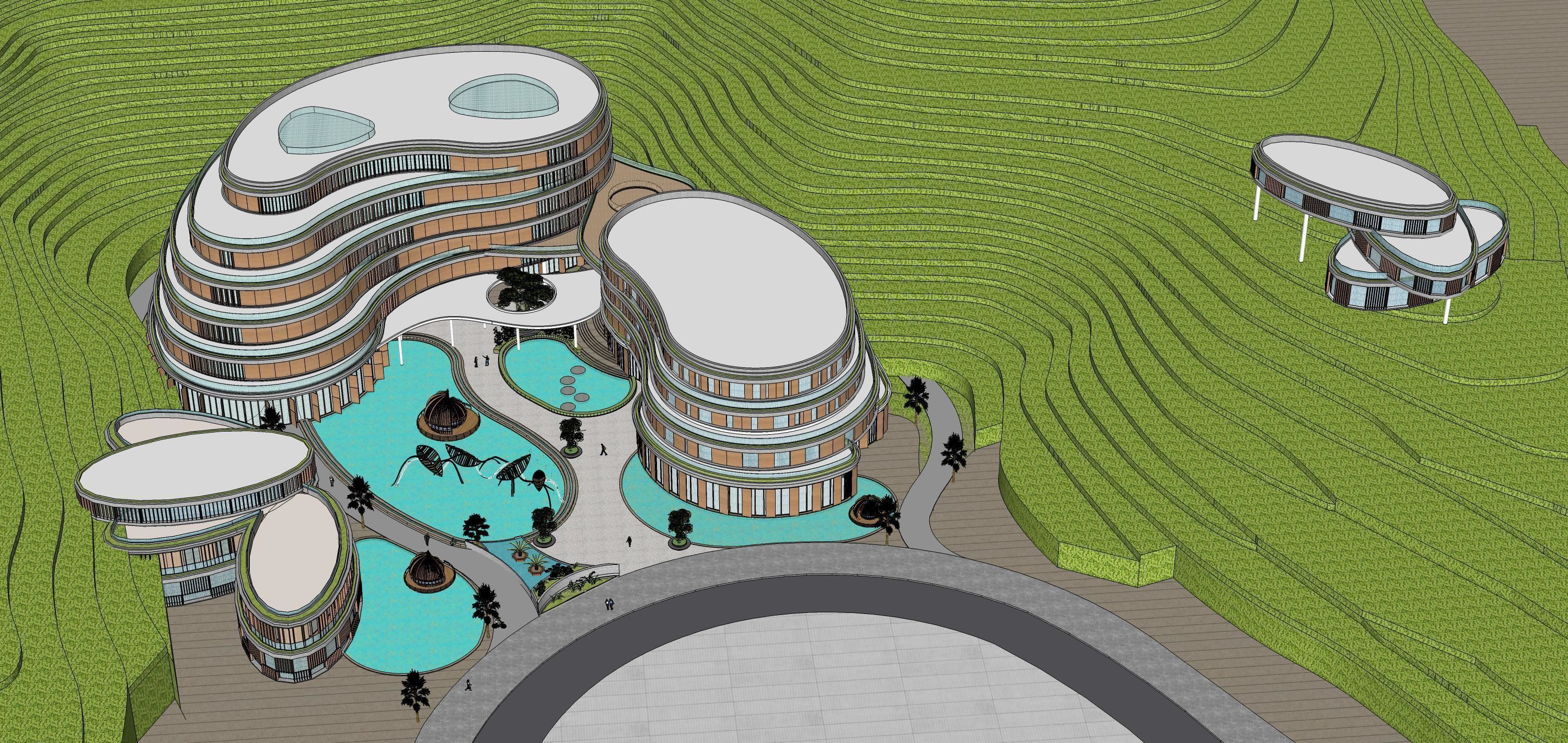 Sketchup Hotel T2 3D model_1