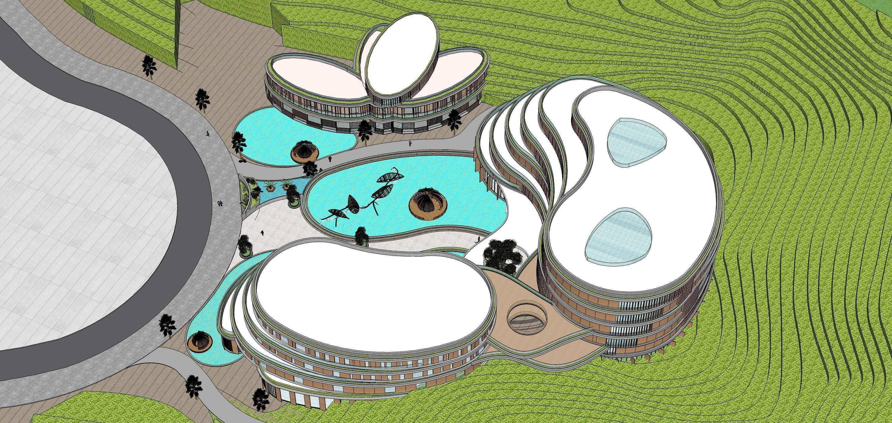 Sketchup Hotel T2 3D model_3