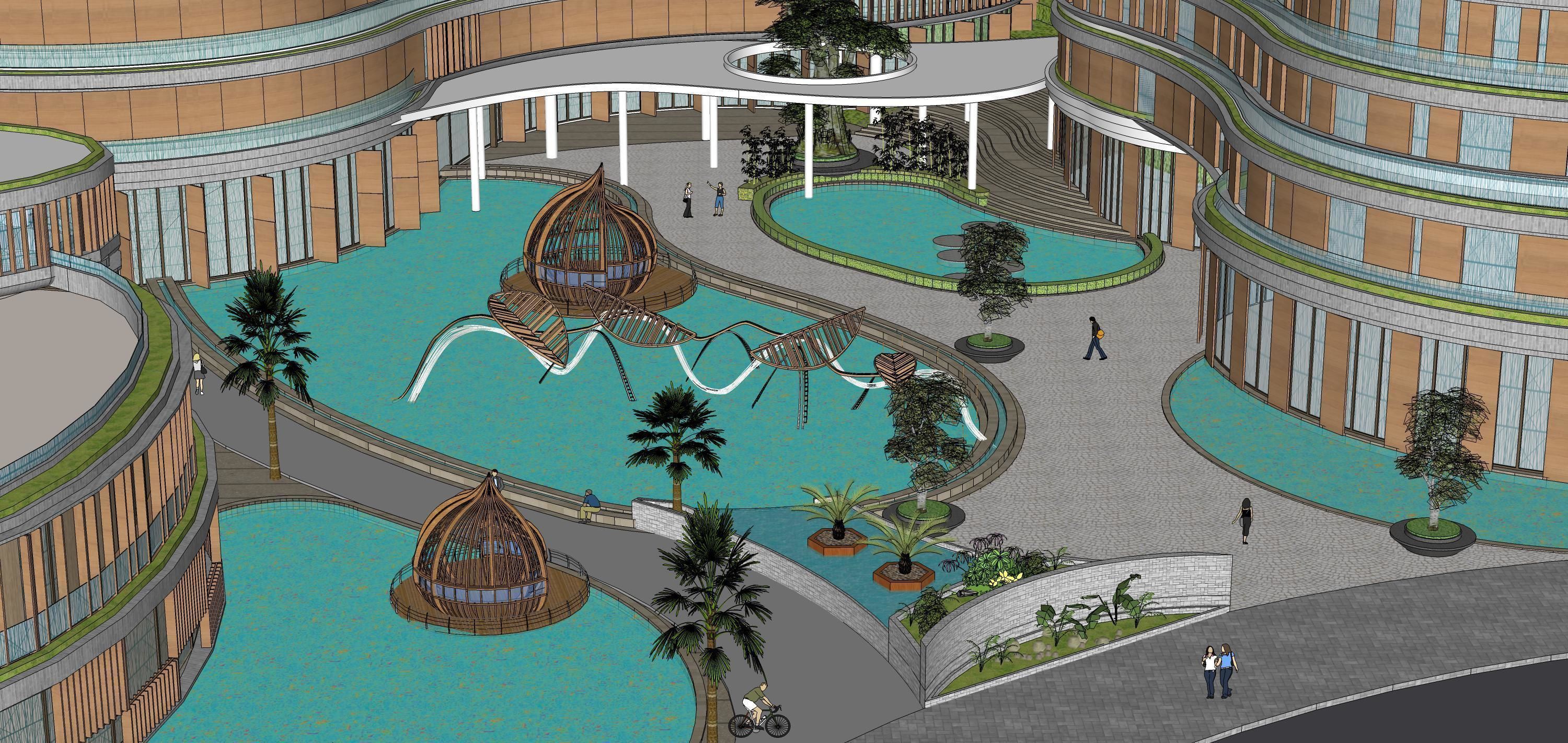 Sketchup Hotel T2 3D model_5