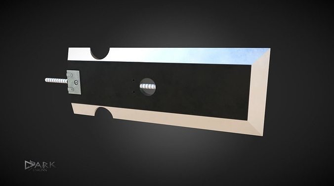 Redstorm piece of metal with hole in it Low-poly 3D model