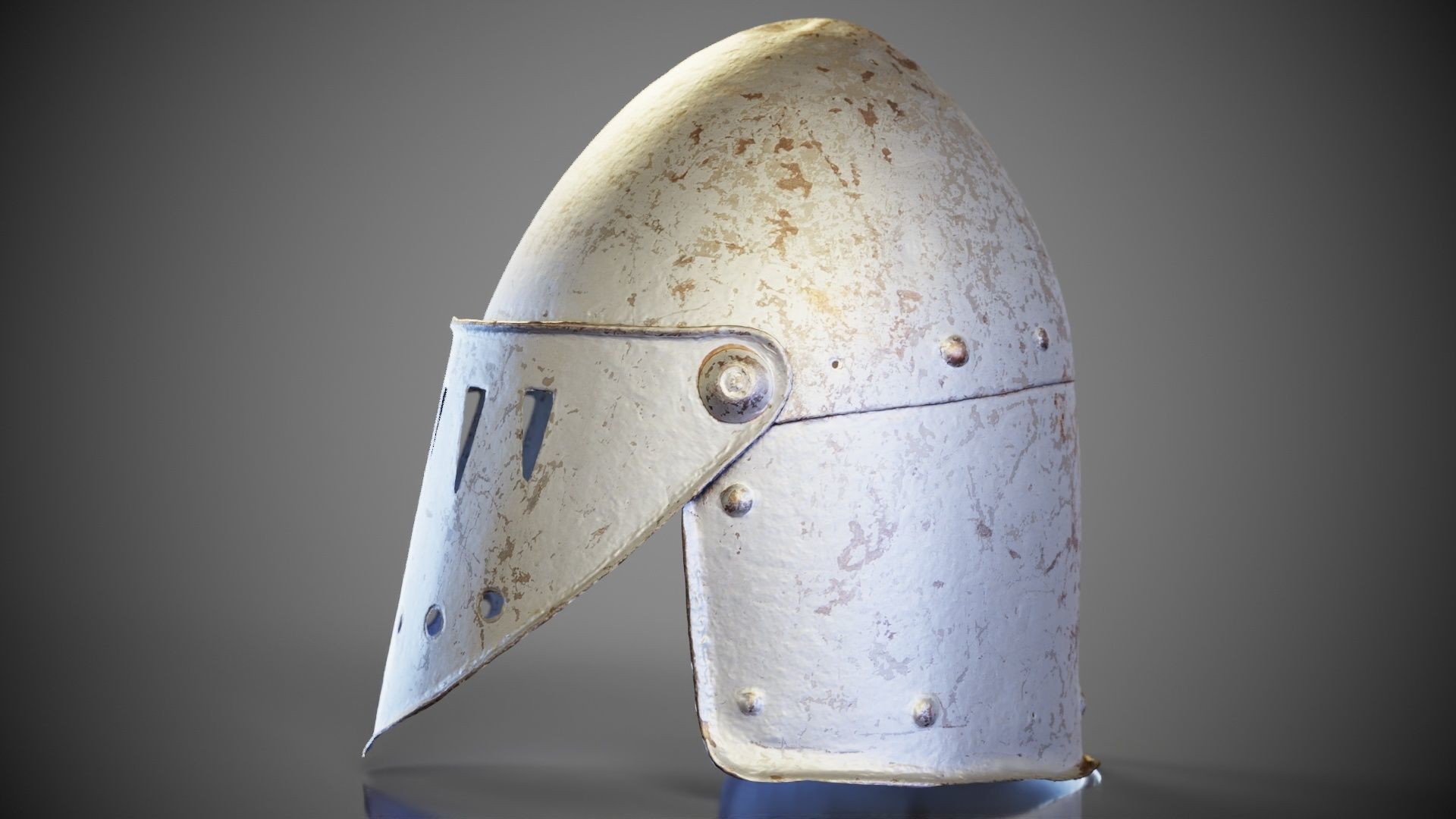 Visor Helmet Closed Low-poly 3D model_3